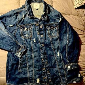 Torrid size 4 distressed jean jacket